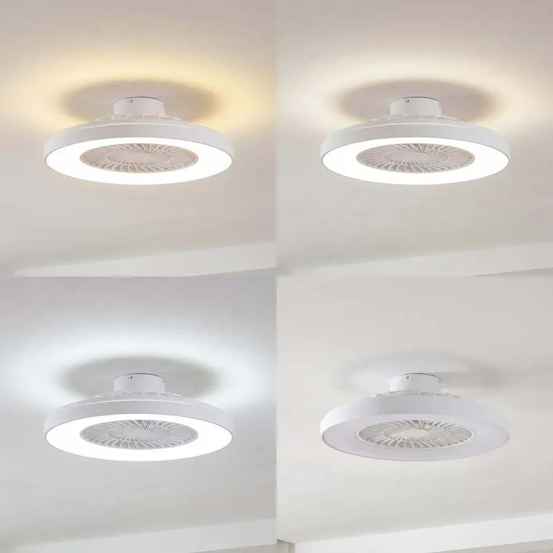 B-Ware Lindby Deckenventilator Teleo LED Ventilator Smart Home Tuya dimmbar weiß Ø58cm