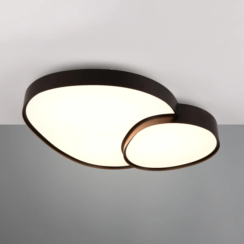 B-Ware TRIO LIGHTING Deckenleuchte Rise LED Lampe dimmbar schwarz 77x63cm CCT 5300Lumen