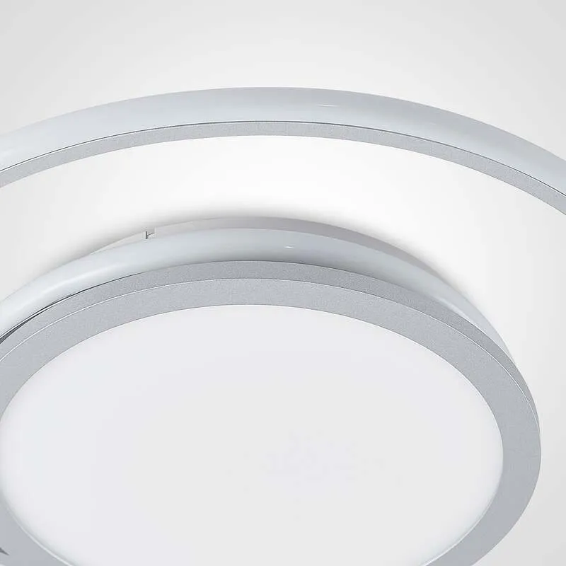 B-Ware Lucande Deckenleuchte Deckenlampe LED Noud silber Aluminium dimmbar 49 cm