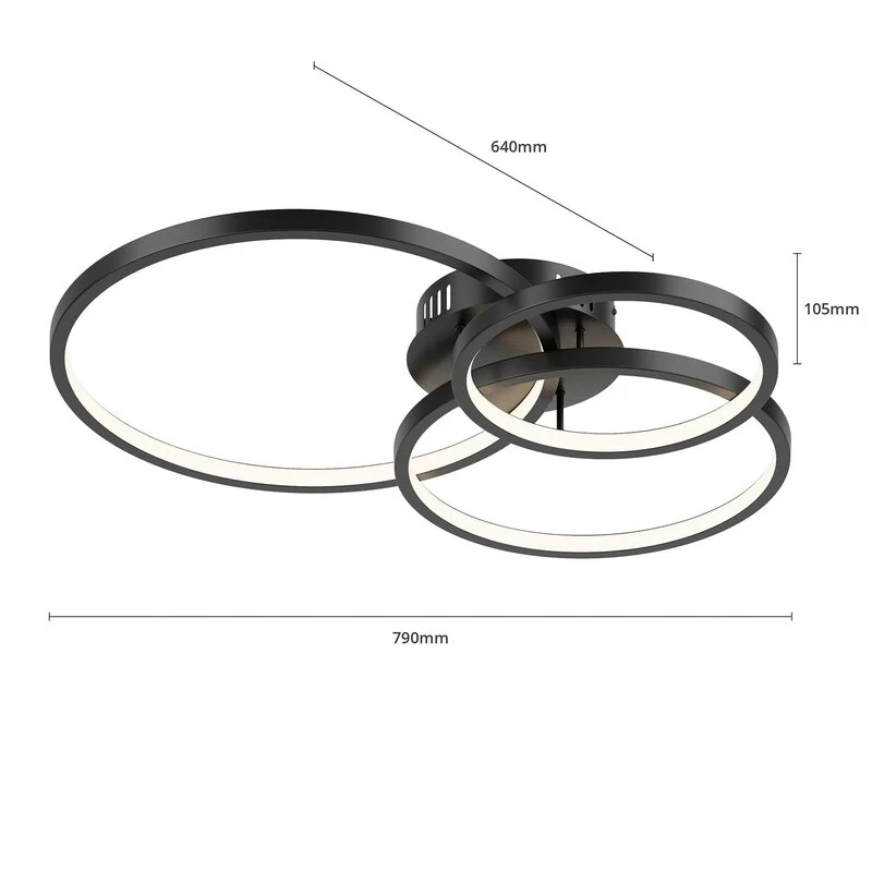 B-Ware Trio Lighting WiZ Aaron LED-Deckenlampe Deckenlampe Deckenlicht Lampe Leuchte458