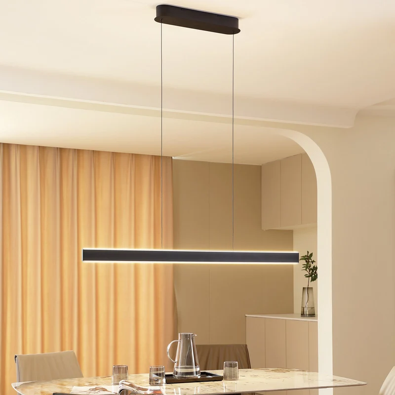 B-Ware LED Pendelleuchte Hängelampe Lucande Philine schwarz Eisen dimmbar Wohnzimmer La