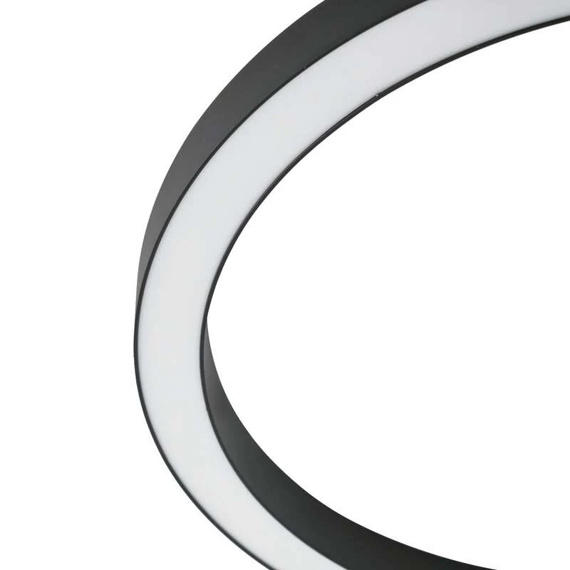 B-Ware Lucande Deckenleuchte Lampe LED schwarz Fernbedienung dimmbar Eisen Kunststoff