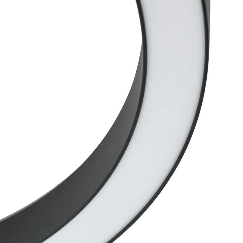 B-Ware Lucande Deckenleuchte Lampe LED schwarz Fernbedienung dimmbar Eisen Kunststoff