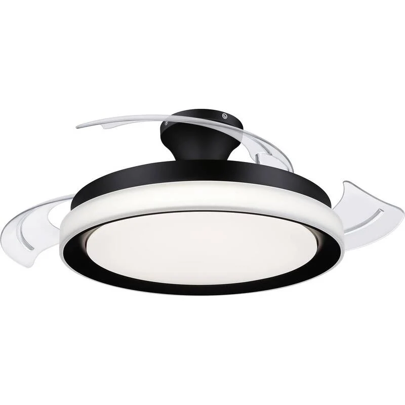 D-Ware Philips LED Deckenventilator 28 W 510 mm Schwarz mit Beleuchtung und Fernbedi...