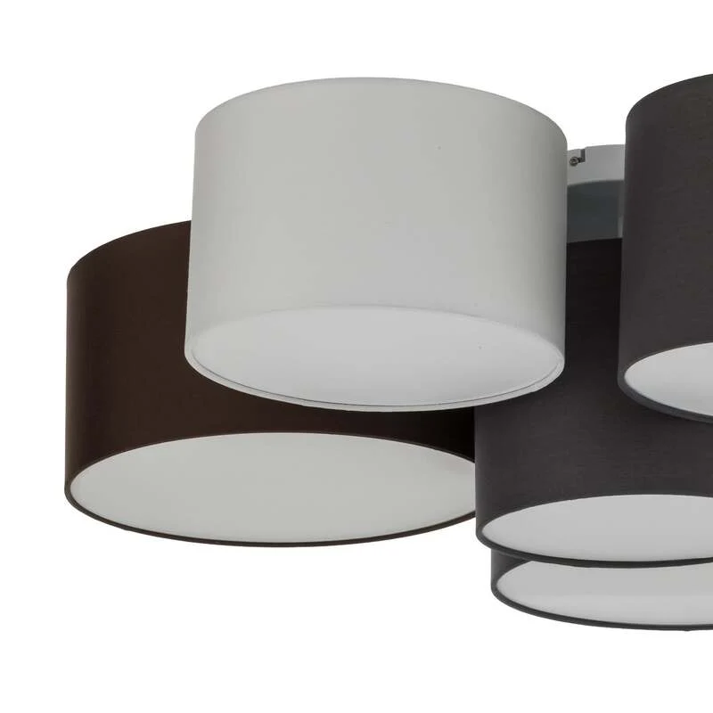 B-Ware Lindby Deckenlampe Hängeleuchte Laurenz LED 6-flammig dimmbar grau/braun Ø99cm