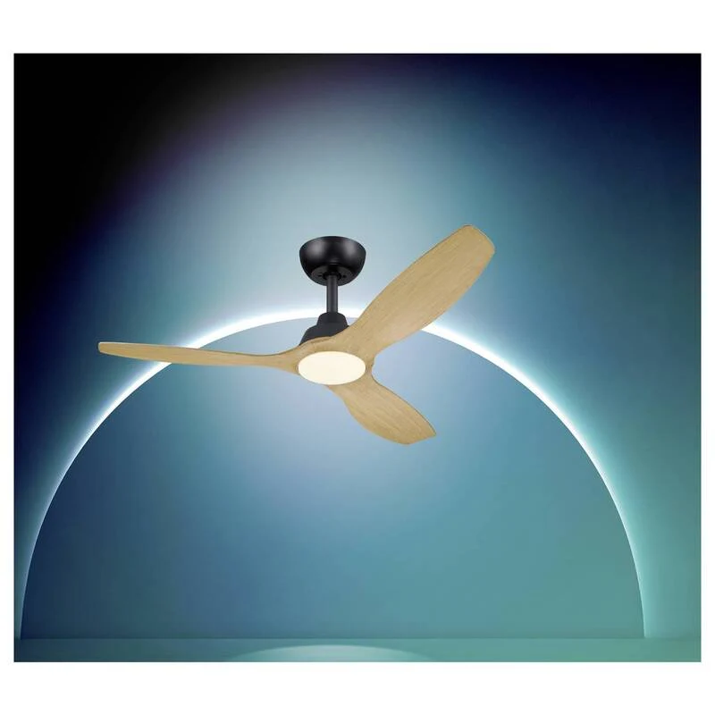 B-Ware Philips LED Deckenventilator Olas 35W Dimmbar mit Fernbedienung schwarz braun