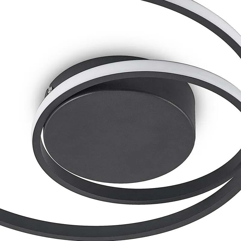 B-Ware LED Deckenleuchte Lampe Youna schwarz Lindby Alu dimmbar Lichtspender Deckeneuch