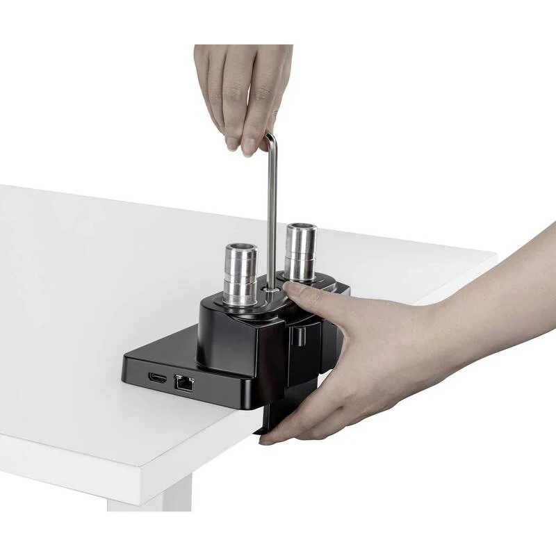 B-Ware Manhattan Monitor-Tischhalterung 2 Displays Neigbar Schwenkbar Schwarz 43-81cm