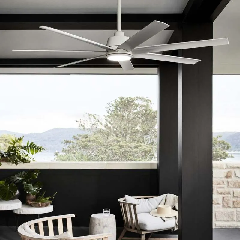 B-Ware Beacon Deckenventilator Atlanta weiß 142cm leise GX53 LED dimmbar Fernbedienung