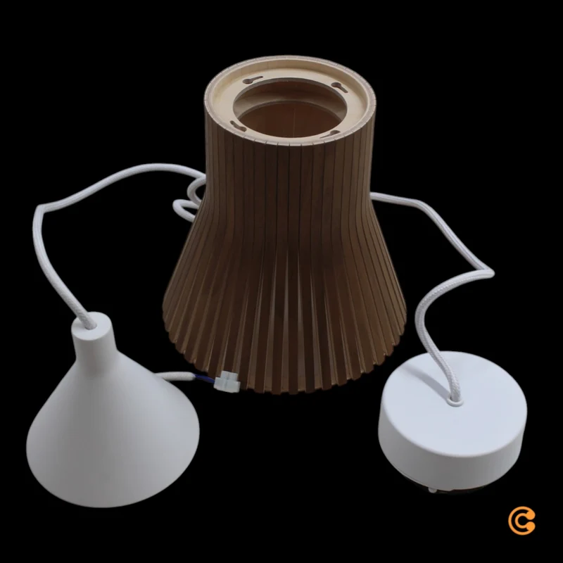 B-Ware Secto Petite 4600 Pendelleuchte Hängeleuchte Hängelampe Ø 20 x H 23 cm Walnuss