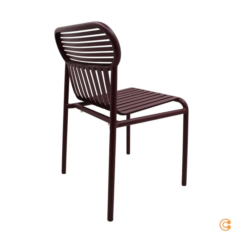 B-Ware Petite Friture Week-End Outdoor Stuhl Gartenstuhl Esszimmerstuhl Metall burgund