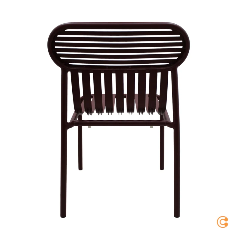 B-Ware Petite Friture Week-End Outdoor Stuhl Gartenstuhl Esszimmerstuhl Metall burgund