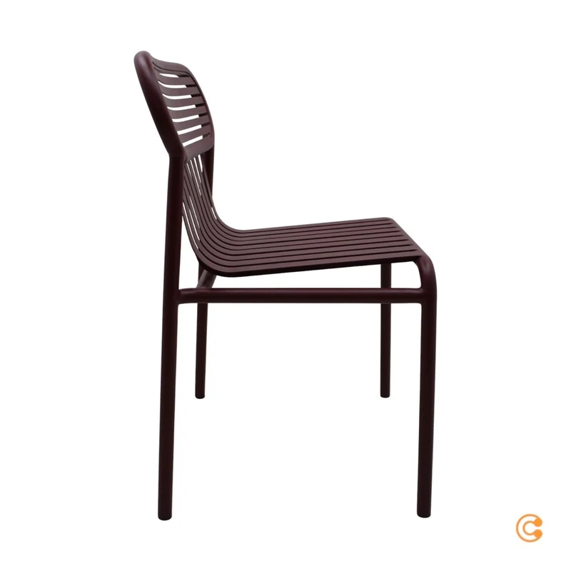 B-Ware Petite Friture Week-End Outdoor Stuhl Gartenstuhl Esszimmerstuhl Metall burgund