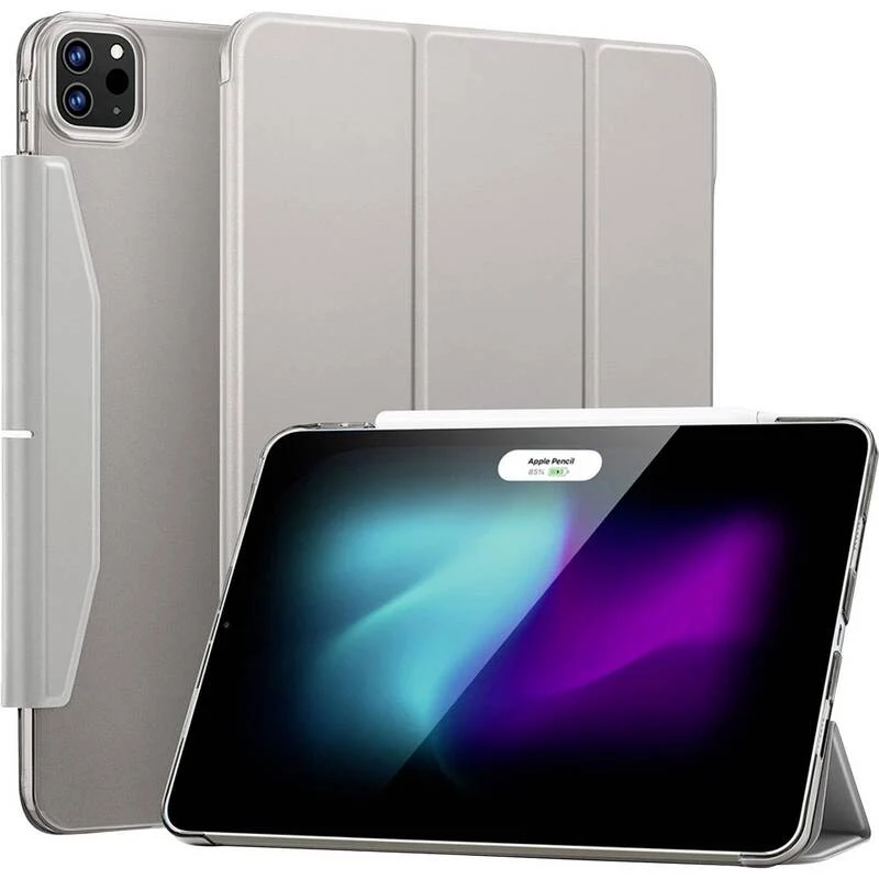 B-Ware ESR iPad Cover Tasche Book Cover Grau Transparent für Apple iPad Pro 11" M4 2024