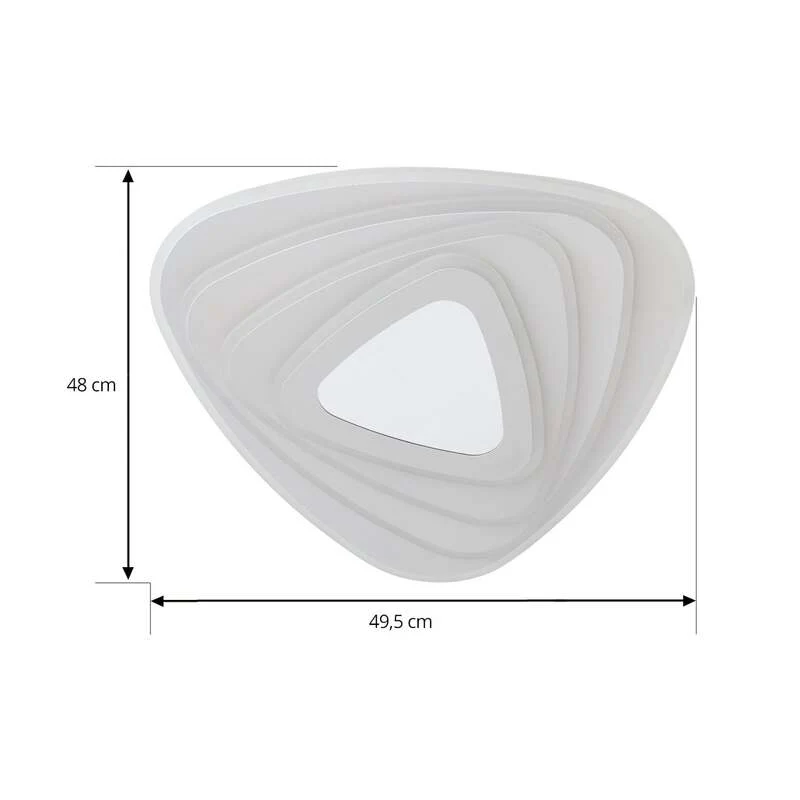B-Ware Lindby Deckenleuchte Deckenlampe LED Rebeka weiß Fernbedienung CCT dimmbar