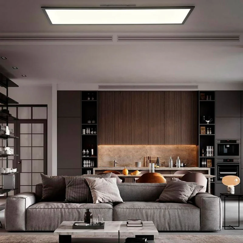 B-Ware LED Deckenpanel in Schwarz 24W 2200lm