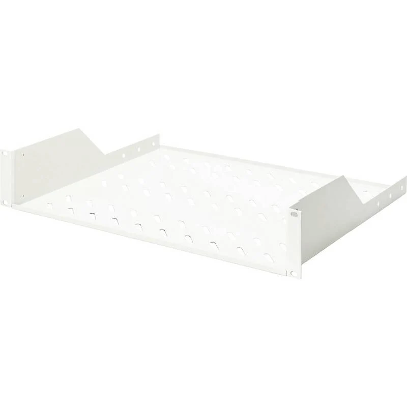 B-Ware Digitus Netzwerkschrank-Fachboden 19 Zoll 2 HE Lichtgrau ab 450mm Blech grau