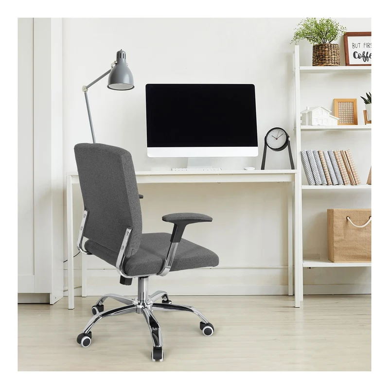 B-Ware hjh OFFICE Bürostuhl CHARLES I Drehstuhl Schreibtischstuhl Stoff dunkelgrau 752