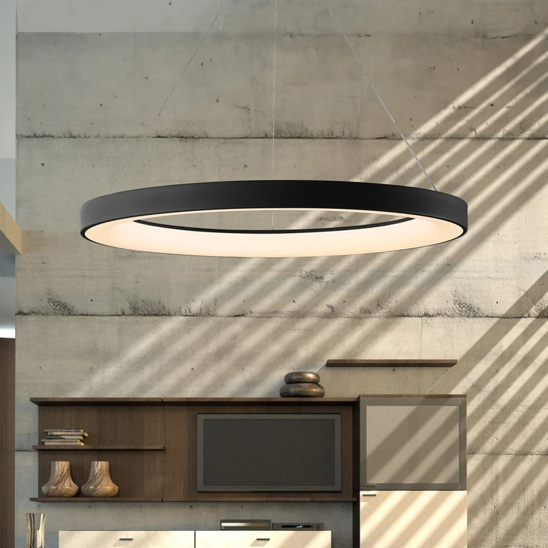 B-Ware Mantra Iluminación LED-Hängeleuchte Niseko II LED Fernbedienung Ø 65 cm schw762
