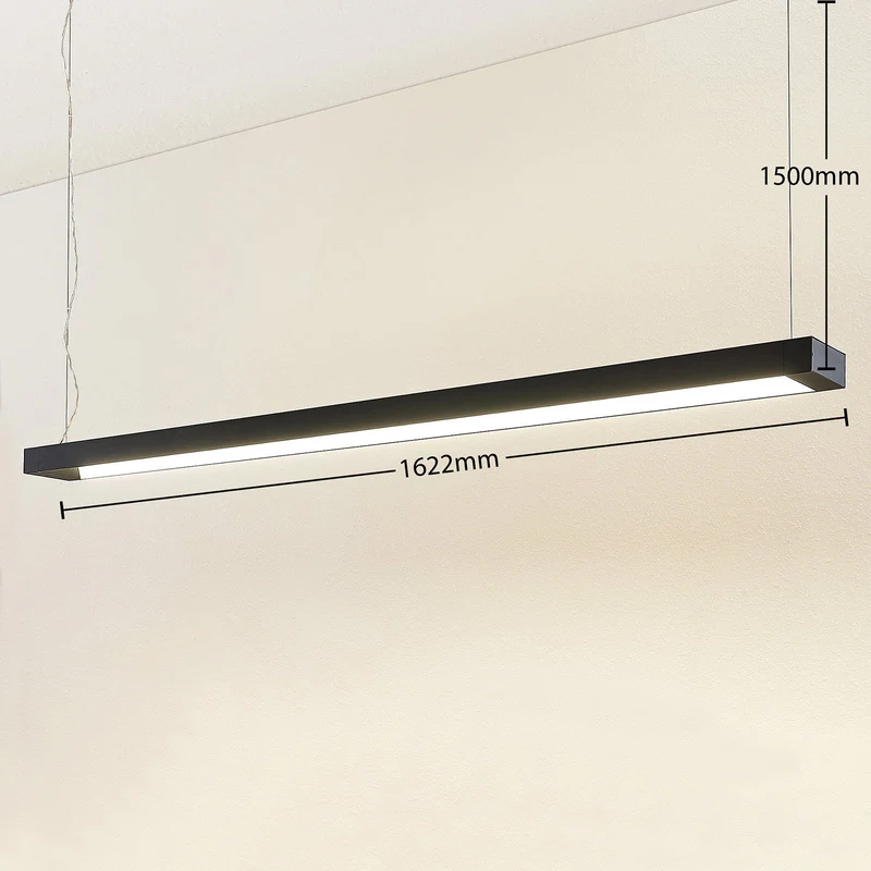 B-Ware Arcchio LED Pendelleuchte Hängelampe Cuna schwarz Bürobeleuchtung Aluminium