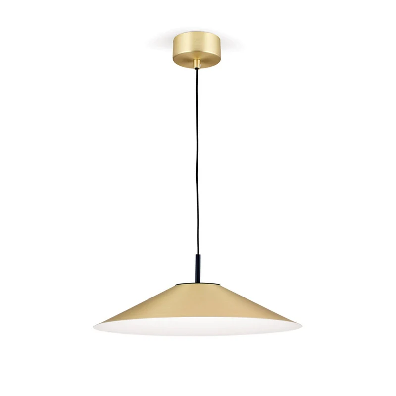 B-Ware ORION Pendelleuchte Hängelampe LED Gourmet messing matt Schirm schwarz Stahl Tex