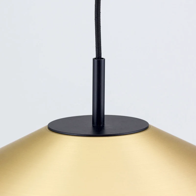 B-Ware ORION Pendelleuchte Hängelampe LED Gourmet messing matt Schirm schwarz Stahl Tex