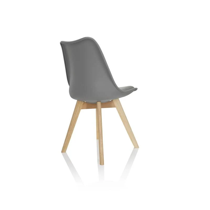 B-Ware hjh OFFICE Besucherstuhl Schalenstuhl SCANDI Esszimmerstuhl Kunststoff grau 4er