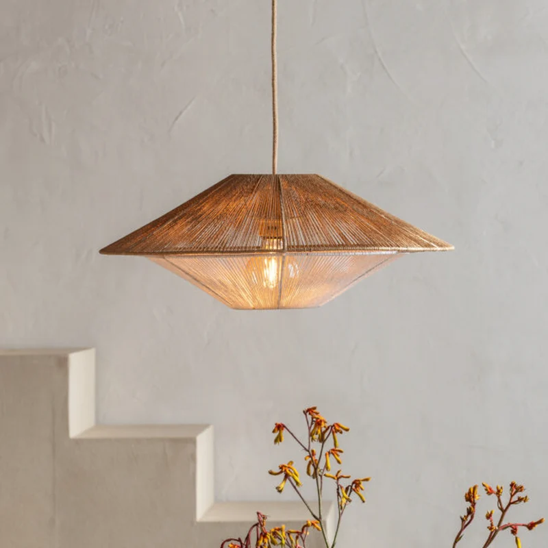 B-Ware Good & Mojo Hängelampe Hängeleuchte Lumbini LED Pendelleuchte Lampe natur Ø50cm