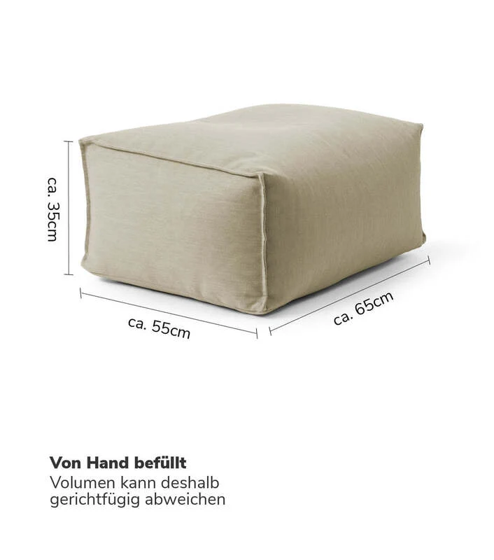B-Ware Mokebo Outdoor Pouf 'Der Ruhepouf' Sitzkissen Kissen Outdoorkissen Möbel Hocker