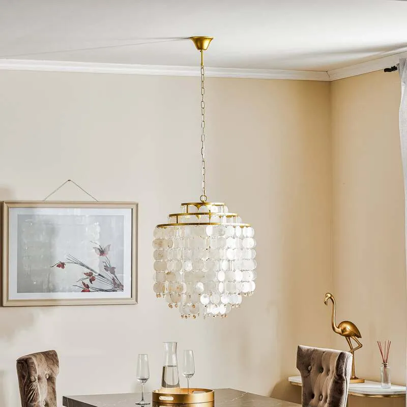 B-Ware Euluna Hängeleuchte Ruben Deckenlampe Wohnzimmerlampe Lampe Leuchte Perlmutt E27