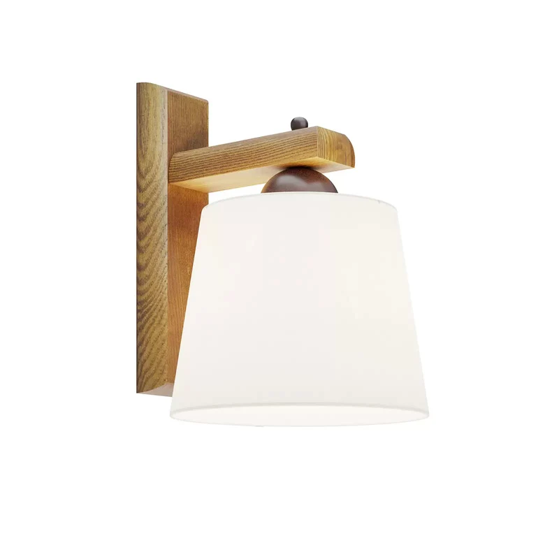 B-Ware Wandleuchte Sweden mit Holzgestell nussbaum eiche Wandlampe Lampe Leuchte Licht