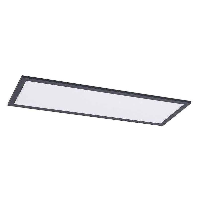 B-Ware Lindby Deckenleuchte Panel LED Lampe Nelios schwarz Aluminium Kunststoff Memory