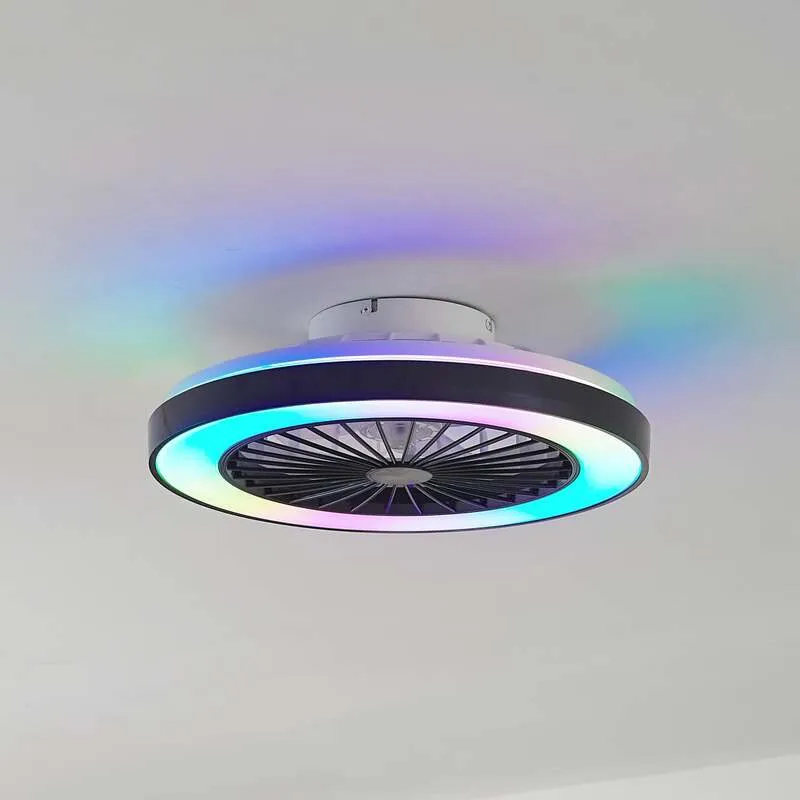 B-Ware Lindby LED-Deckenventilator Teleo schwarz DC leise Tuya Ventilator Deckenla19