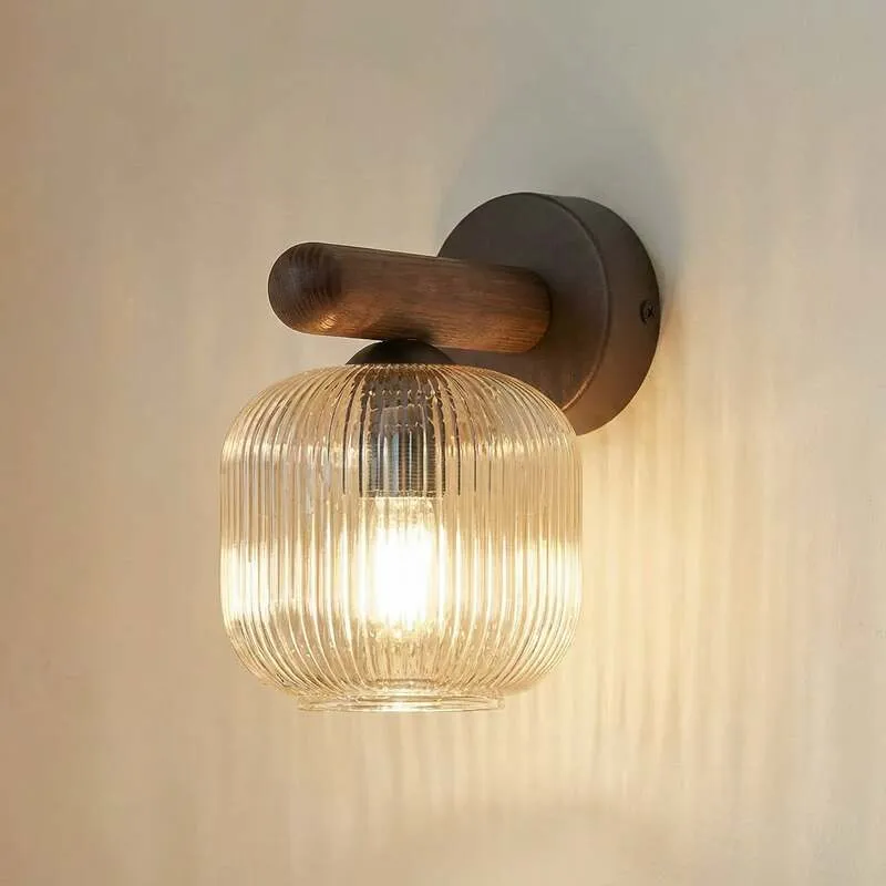 B-Ware TK-Lighting Wandleuchte Salvia LED Wandlampe dimmbar braun cognac 20cm Höhe
