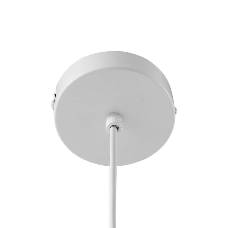 B-Ware Lindby Hängeleuchte Helin weiß Ø 30 cm dimmbar E27 Stoff 150 cm Abhängung