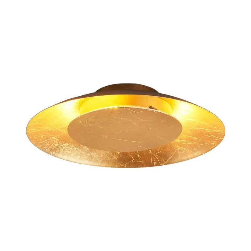B-Ware Lindby Deckenleuchte Keti LED Lampe gold rund Metall Ø35cm warmweiß 3000K