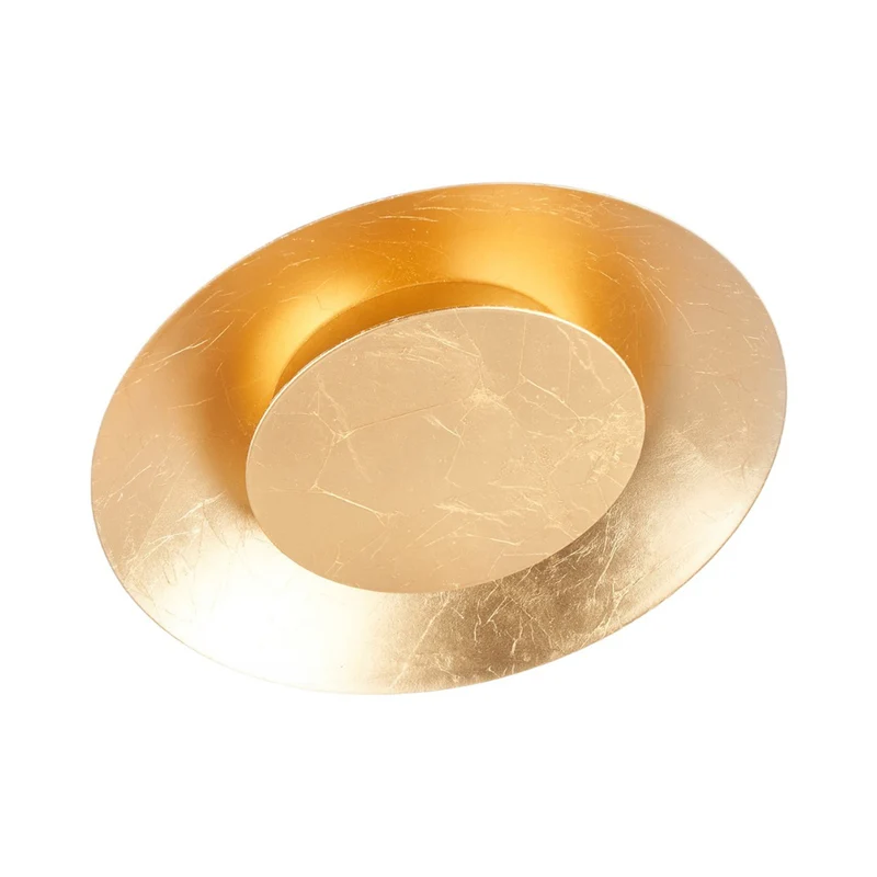 B-Ware Lindby Deckenleuchte Keti LED Lampe gold rund Metall Ø35cm warmweiß 3000K
