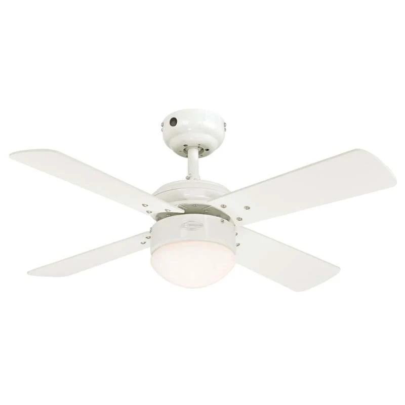 B-Ware Westinghouse Deckenventilator Colosseum mit LED weiß ahorn 90cm Fernbedienung