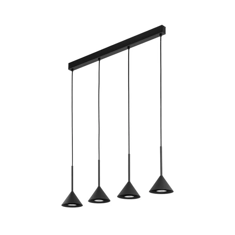 B-Ware TK-Lighting Hängeleuchte Cono Mini 4-flammig LED Pendelleuchte dimmbar schwarz