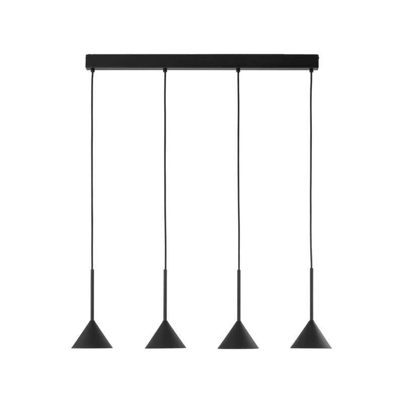 B-Ware TK-Lighting Hängeleuchte Cono Mini 4-flammig LED Pendelleuchte dimmbar schwarz
