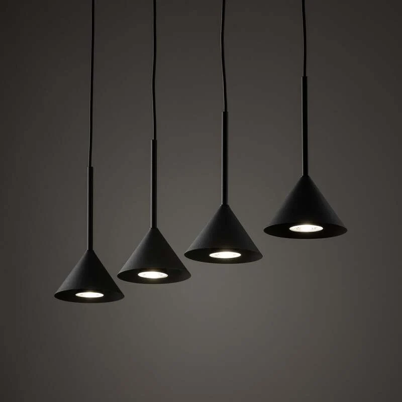 B-Ware TK-Lighting Hängeleuchte Cono Mini 4-flammig LED Pendelleuchte dimmbar schwarz
