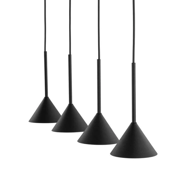 B-Ware TK-Lighting Hängeleuchte Cono Mini 4-flammig LED Pendelleuchte dimmbar schwarz