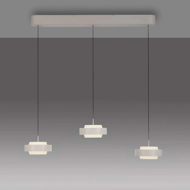 B-Ware SCHÖNER WOHNEN Hängelampe Pendelleuchte LED Lampe Elmo beige Sandbrise Glas