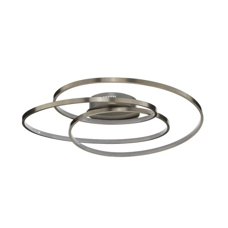 B-Ware Lindby Deckenlampe Joline LED Leuchte dimmbar nickel Ø60cm 2400 Lumen warmweiß