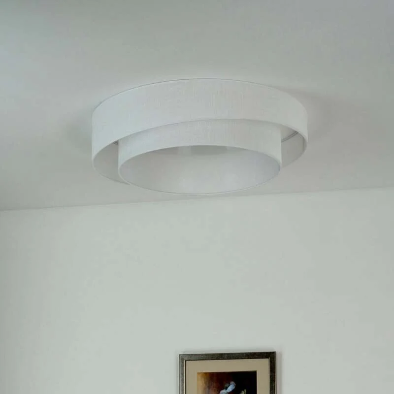 B-Ware DUOLLA Deckenleuchte Deckenlampe LED Luneta weiß Fernbedienung dimmbar Textil 60