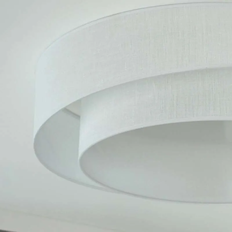 B-Ware DUOLLA Deckenleuchte Deckenlampe LED Luneta weiß Fernbedienung dimmbar Textil 60