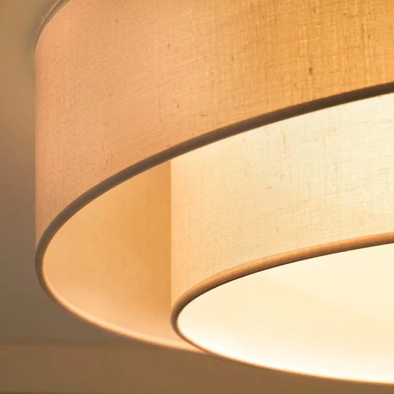 B-Ware DUOLLA Deckenleuchte Deckenlampe LED Luneta weiß Fernbedienung dimmbar Textil 60