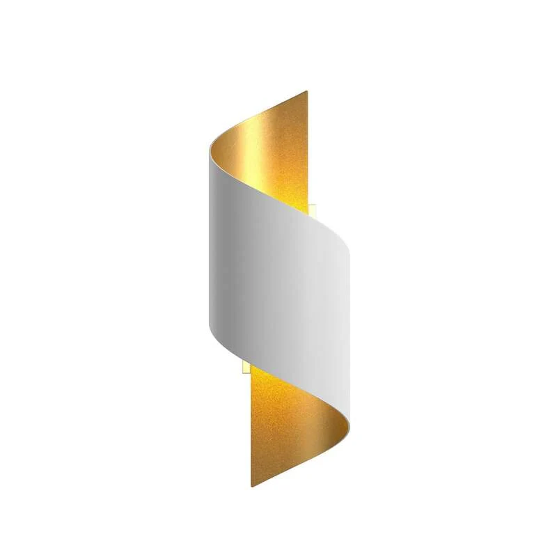 B-Ware Lindby Wandleuchte Desirio LED Wandlampe Metall dimmbar weiß gold 24cm 8cm
