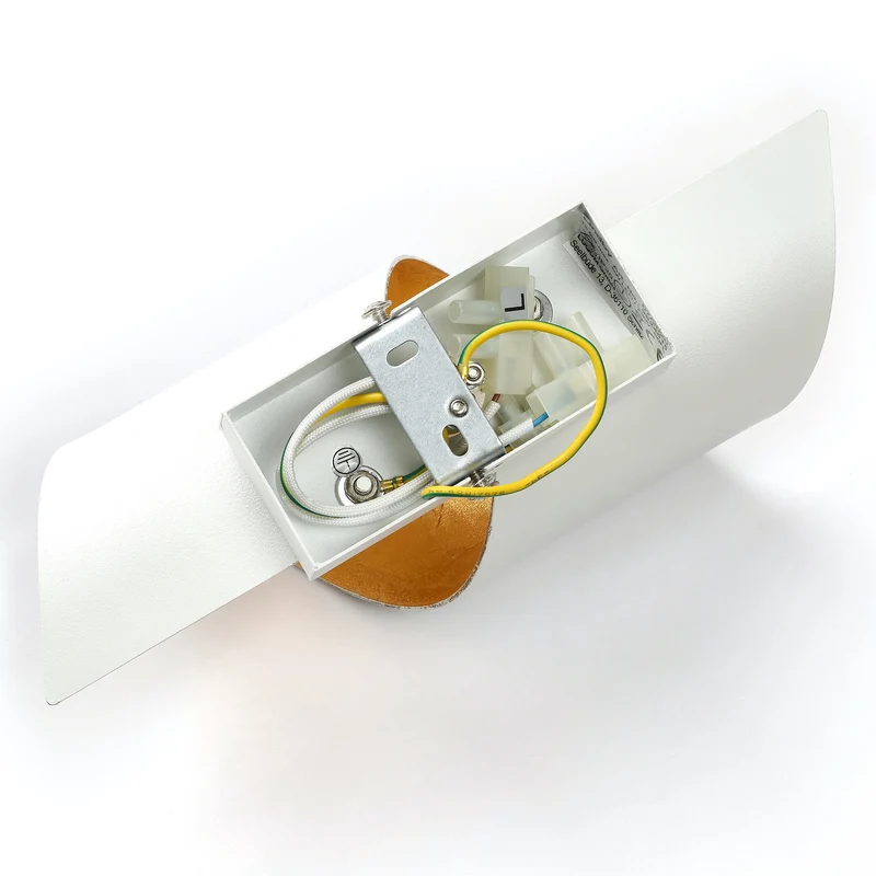 B-Ware Lindby Wandleuchte Desirio LED Wandlampe Metall dimmbar weiß gold 24cm 8cm