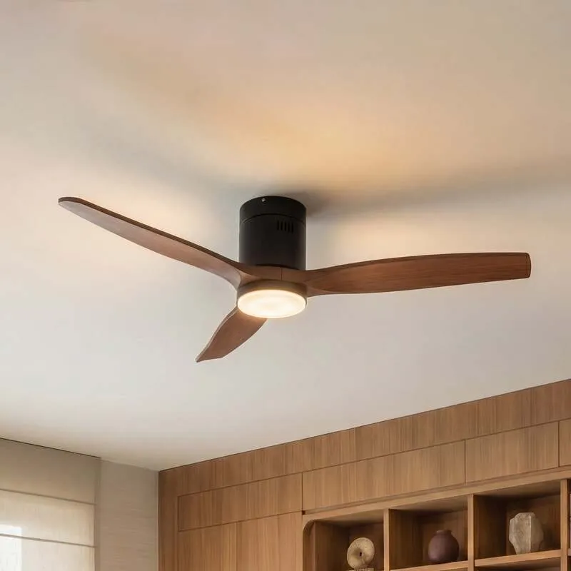 B-Ware Lucande Deckenventilator Brinia Holz Ø132cm CCT Ventilator Fernbedienung Leuchte